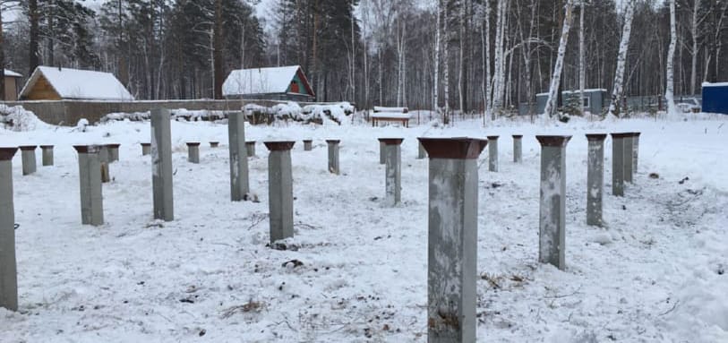 Фундамент на забивных ЖБ сваях
