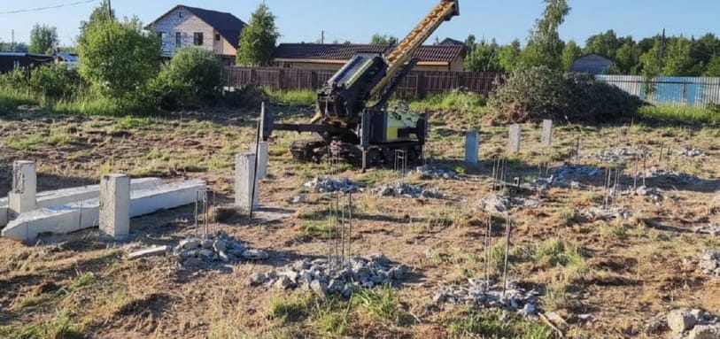 Фундамент на забивных ЖБ сваях