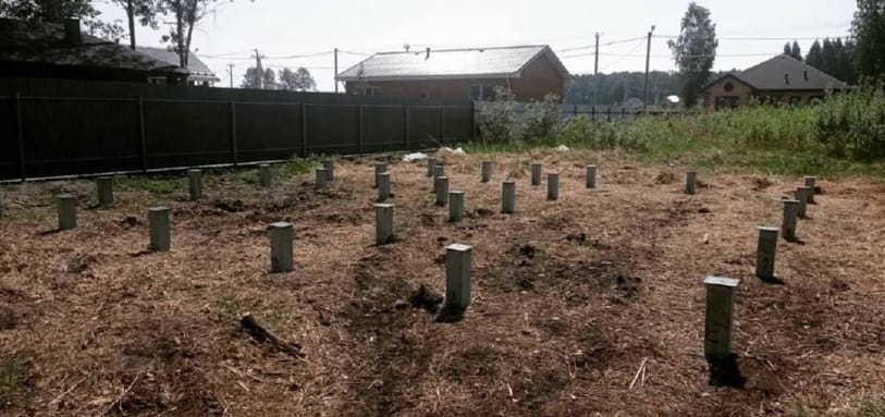 Фундамент на забивных ЖБ сваях
