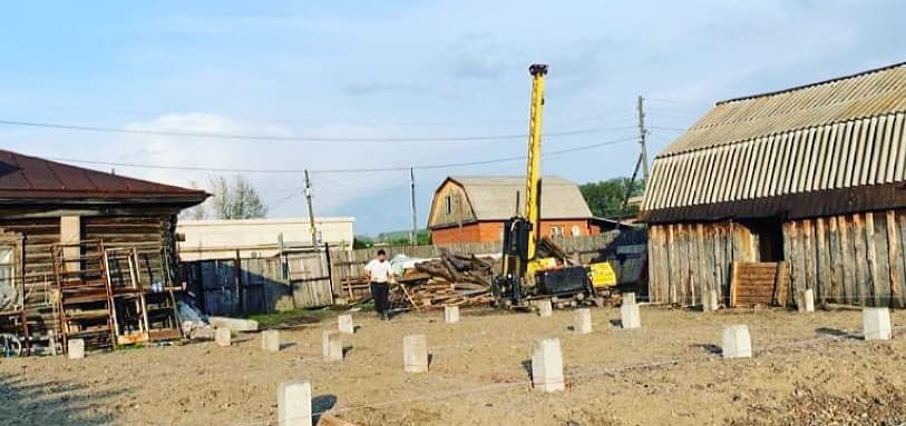 Фундамент на забивных ЖБ сваях