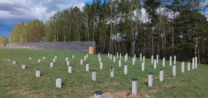 Фундамент на забивных ЖБ сваях