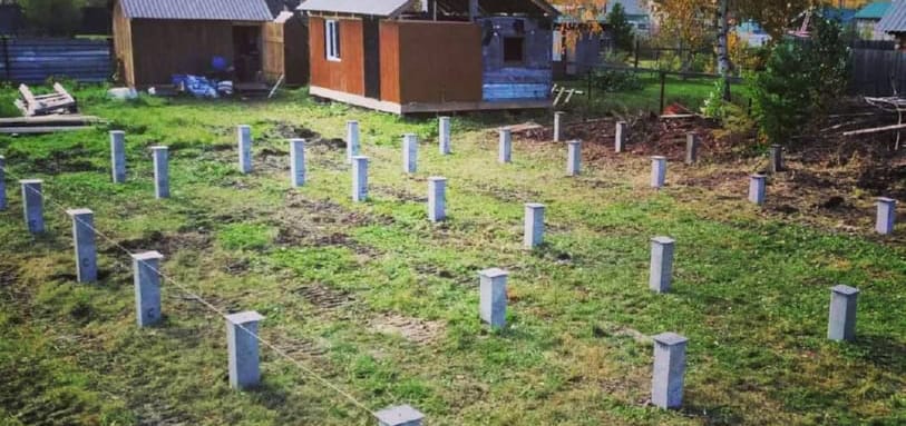 Фундамент на забивных ЖБ сваях