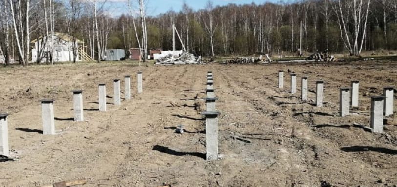 Фундамент на забивных ЖБ сваях