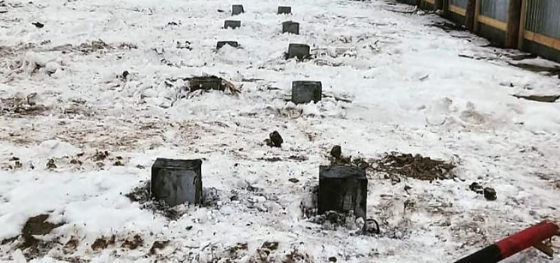 Фундамент на забивных ЖБ сваях