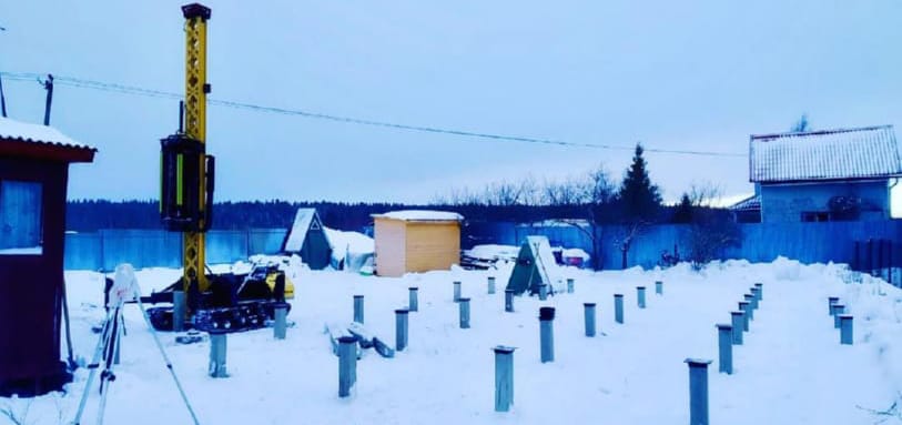 Фундамент на забивных ЖБ сваях