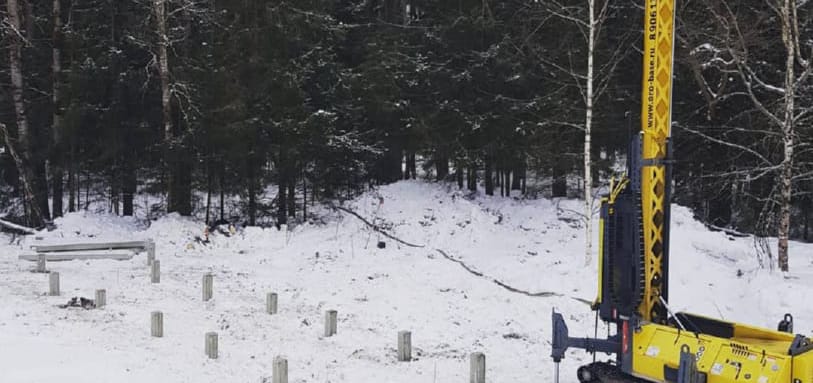 Фундамент на забивных ЖБ сваях