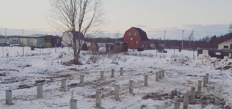 Фундамент на забивных ЖБ сваях